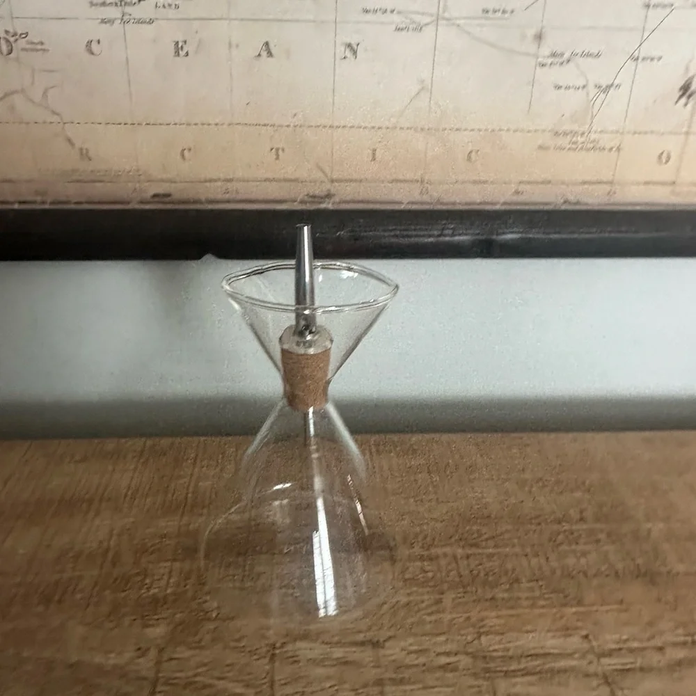 SIN Fauna Glass Oil Cruet | Handblown Hourglass Design